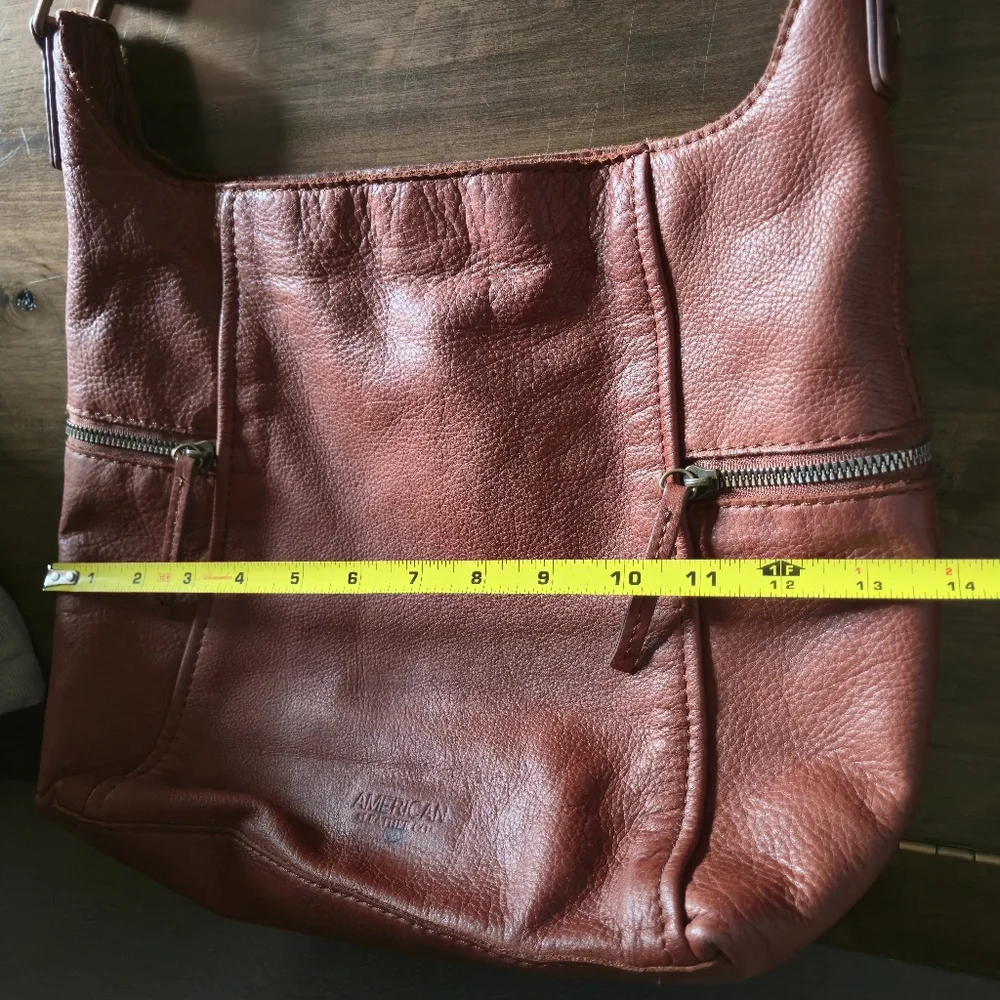 American Leather Brown Hobo Bag